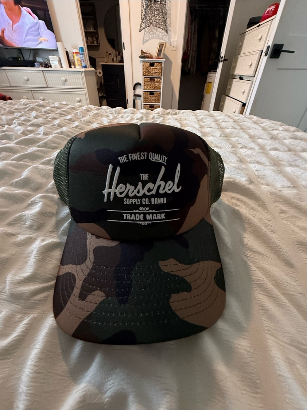 Herschel Supply Company Camouflage Mesh Trucker Hat - Green/Brown/Black